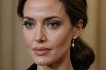 Angelina Jolie close-up, elegant and serene.