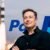 Elon Musk with SpaceX rocket and PayPal logo