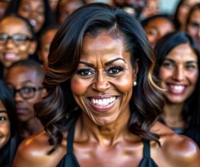 Michelle Obama inspiring women and children with her presence.