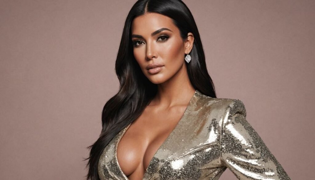 Kim Kardashian posing confidently